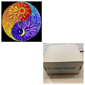 Animal Puzzle Craft Hub A3 Size (Option: 32Style-A3 wooden box)