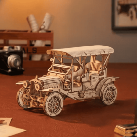 ROKR 3D Wooden Puzzle DIY Model Vintage Car MC801 Building Toys Gifts For Teens (Option: MC801)