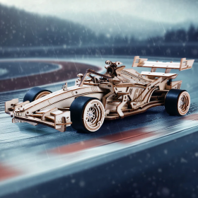 ROKR Racing Car 3D Wooden Puzzle Only Supports TK And Independent Station Platforms (Option: Racing Car)