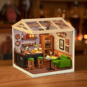 Rolife Leisurely Cheers Bar DIY Plastic Miniature House, Only Supports TK And Independent Website Platforms (Option: Leisurely Cheers Bar)