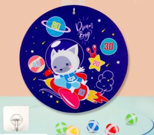 Spot Wholesale Children's Sticky Ball Dart Board Cartoon Fun Dart Board Plus Velvet A Variety Of Creative Cartoon (Option: Space version3 ballshooks)
