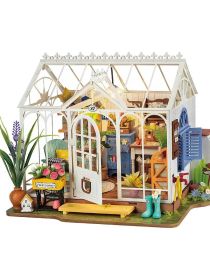 Robotime DIY Doll House With Furniture Children Green Miniature Dollhouse Wooden Kits Assemble Toy Xmas Brithday Gifts (Option: DG163)