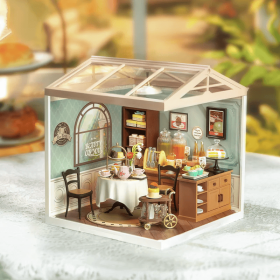 Rolife Sweet Sips Tea DIY Plastic Miniature House, Only Supports TK And Independent Website Platforms (Option: Sweet Sips Tea)