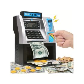 Interactive Children's ATM Piggy Bank - An Interactive Game With Real ATM Functions That Brings Fun To Children And Provides An Engaging Currency (Color: Black)