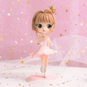 Disney's Hand-Made Frozen Princess Aisha Ann Kawaii Big Eyes Princess Variety Little Beauty Character Action Figure (Color: xiao, size: 10cm or more)