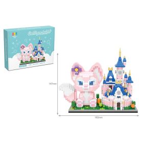 Disney Series Building Blocks Pen Holder Doll Stitch Winnie The Pooh Cute Cartoon Image DIY Puzzle Assembling Toy Children Gift (Color: 2732, size: With box)