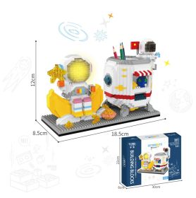 Disney Series Building Blocks Pen Holder Doll Stitch Winnie The Pooh Cute Cartoon Image DIY Puzzle Assembling Toy Children Gift (Color: P2176, size: With box)