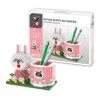 Disney Series Building Blocks Pen Holder Doll Stitch Winnie The Pooh Cute Cartoon Image DIY Puzzle Assembling Toy Children Gift