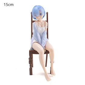 Brand New Anime Rem: A Life In Another World From Scratch Rem Wedding Dress Crystal Girl Doll PVC Movable Doll Collectible Toy (Color: yi zi leimu)