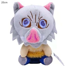 20 Cm Demon Slayer's Blade Plush Toy Kimetsu No Yaiba Kamado Tanjirou Tomioka Giyuu Agatsuma Zenitsu Douma Sabito Plush Doll (Height: 20CM, Color: Hashibira Inosuke)