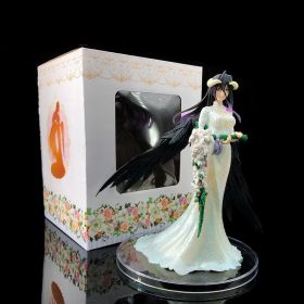 27cm Overlord Albedo So-Bin Anime Character Overlord III Albedo Action Figure Albedo Little Devil Pillow Sitting Swimsuit Albedo (Color: With box-25cm)