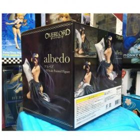 27cm Overlord Albedo So-Bin Anime Character Overlord III Albedo Action Figure Albedo Little Devil Pillow Sitting Swimsuit Albedo (Color: With box-13cm)