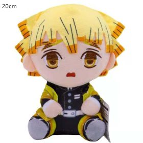 20 Cm Demon Slayer's Blade Plush Toy Kimetsu No Yaiba Kamado Tanjirou Tomioka Giyuu Agatsuma Zenitsu Douma Sabito Plush Doll (Height: 20CM, Color: Agatsuma Zenitsu)
