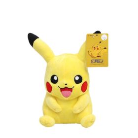 Original Pokemon Pikachu Plush Toy Doll Bulbasaur Squirtle Charmander Charizard Eevee Snorlax Jigglypuff Psyduck Toys Children (Color: Pikachus Grin 24cm)