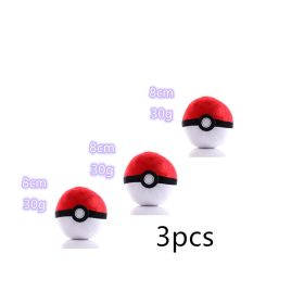 Original Pokemon Pikachu Plush Toy Doll Bulbasaur Squirtle Charmander Charizard Eevee Snorlax Jigglypuff Psyduck Toys Children (Color: ball 8cm)