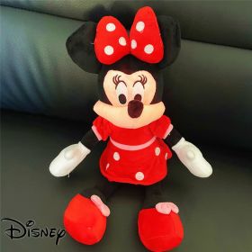 Disney's New Classic Mickey Minnie Plush Toy Doll Mickey Mouse Animal Doll Pillow Toy Children's Birthday Christmas Gift (Height: 40CM, Color: mini hong)