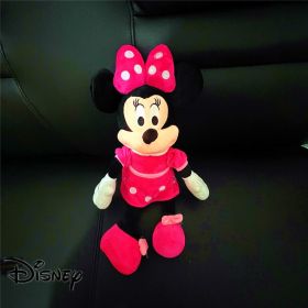 Disney's New Classic Mickey Minnie Plush Toy Doll Mickey Mouse Animal Doll Pillow Toy Children's Birthday Christmas Gift (Height: 40CM, Color: mini- fen)