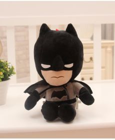 Disney Anime Plush Toy Spiderman Doll Marvel Avengers Soft Dress Hero Captain America Iron Man Christmas Gift (Height: 27cm, Color: Batman)