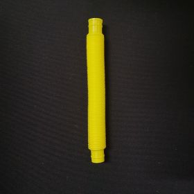 1pc Fidget Toys Creative Magical Toy Colorful Circle Funny Toys Folding Plastic Pop Tube Coil Children'S Development Educational (Color: Yellow)