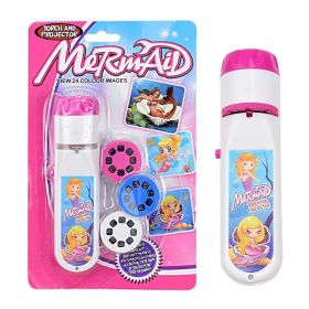 Projection Flashlight, Children Projector Light, Cute Cartoon Dinosaur Animal Space Night Photo Light, Bedtime Learning Fun Toys (style: Mermaid Set)