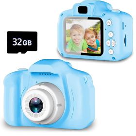 Children's Digital Camera Can Take Pictures And Read Cards Small Student Portable Toy Camera Girl Birthday Gift Christmas; Kids Digital Camera with 32 (Color: Pink)