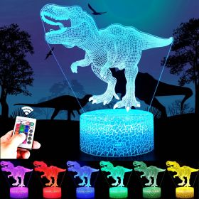 16 Colors Children 3D Illusion Bedside Lamp Remote Control Night Light For Kids 2 3 4 5 6 7 8-12 Year Old; Birthday Gifts For Boys; Home Decorations (style: Unicorns)