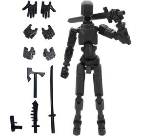 MerryXD Titan 13 Action Figure, Lucky 13 Action Figure T13 Action Figure (Color: Black)