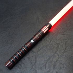 TXQ SABER RGB Lightsaber Metal Hilt 12 Color Changing and Soundfonts FOC Lock Up Light Saber Cosplay Toys Blaster Laser Swords (Color: BlackRed, version: SN-Pixel)