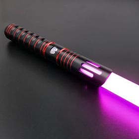 TXQ SABER RGB Lightsaber Metal Hilt 12 Color Changing and Soundfonts FOC Lock Up Light Saber Cosplay Toys Blaster Laser Swords (Color: BlackRed, version: RGB)