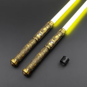 TXQ SABER Weathered Lightsaber RGB Heavy Dueling Metal Hilt Blade Colors Changing Blaster Yoda Cosplay Children Toys Juguetes Laser Sword (Color: TSK-E29-C(2PC), version: Premium RGB)