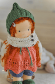 Handmade Plush Doll Golden Curly Girl Finished Product (Option: S)