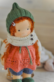 Handmade Plush Doll Golden Curly Girl Finished Product (Option: S)