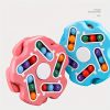 1pc, Red And Blue Rubik's Cube Rolling Ball, Disk Rotating Magic Beans Fingertip Decompression Finger Gyro Educational Toys, Creative Small Gift