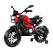 Electric Motorcycle for Kids, kids ride on motorcycle, 12V Electric Dirt Bike with Training Wheels, Hand Racing Foot Brake,PU seat