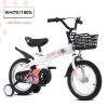18 inch sporty kids bike with training wheels and stand Adjustable saddle Suitable for boys and girls aged 5-10 years tall Height 39-49 inches
