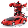 Remote Control Car; Transform Robot RC Car with One-Button Transforming 360 Degree Rotation Drifting; 1:18 Scale Police Car Ideal Xmas and Birthday Gi