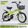 18 inch sporty kids bike with training wheels and stand Adjustable saddle Suitable for boys and girls aged 5-10 years tall Height 39-49 inches