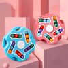 1pc, Red And Blue Rubik's Cube Rolling Ball, Disk Rotating Magic Beans Fingertip Decompression Finger Gyro Educational Toys, Creative Small Gift