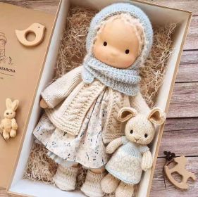 Handmade Plush Doll Golden Curly Girl Finished Product (Option: A)