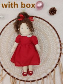 Handmade Plush Doll Golden Curly Girl Finished Product (Option: E1 with box)