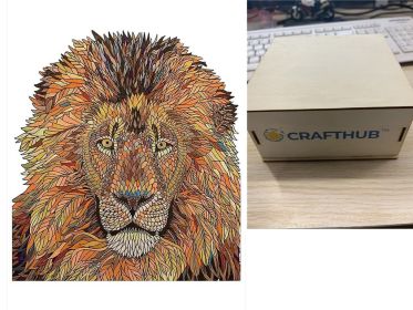 Animal Puzzle Craft Hub A3 Size (Option: 7 Style-A3 wooden box)