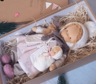 Handmade Plush Doll Golden Curly Girl Finished Product (Option: I)