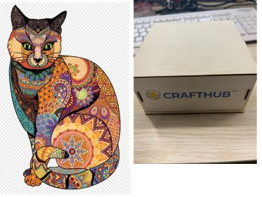 Animal Puzzle Craft Hub A3 Size (Option: 15 Style-A3 wooden box)