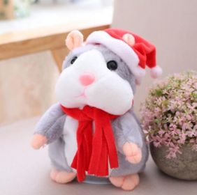 15CM Little Talking Hamster Toy (Option: Christmas grey 15cm-1)