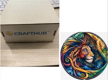 Animal Puzzle Craft Hub A3 Size (Option: 46style-A3 wooden box)