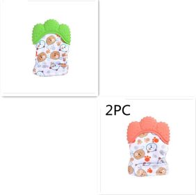 Baby teether baby anti-bite silicone molar gloves children's sound toys (Option: SetL-Q1pcs)