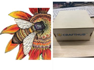 Animal Puzzle Craft Hub A3 Size (Option: 5 Style-A3 wooden box)