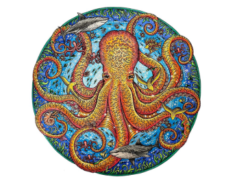 Each Piece Is Animal Shaped Christmas Gift Colorful Elephant Turtle Wooden Jigsaw Puzzles (Option: Style6-A3)