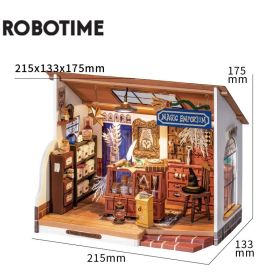 Robotime DIY Doll House With Furniture Children Green Miniature Dollhouse Wooden Kits Assemble Toy Xmas Brithday Gifts (Option: DG155)