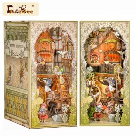 CuteBee 3D Wooden Dollhouse Elven Paradise Handmade Craft With LED Night Light Building Model Toys Book Nook Kit (Option: SZ06B AMZ01)